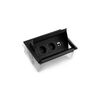 2F0BF2F5 Aero Flip Series Power Module with 2xSchuko Socket/1xSC (A+A)/2xTunnel, Black, Colour: Black (Fascia/End Cap), Black (Body)