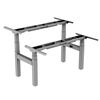 BSSD-L11-18/S23 G Elektryczna rama biurka Sit-Stand do dwóch blatów, 580–1230 mm, szara