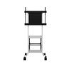 RPS-500-BB-CSB70B DynamiQ Mobile Display Cart, Black, 177.8cm, Colour: Black