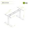 BSSD-L10-18/24 W Dwusilnikowy stelaż biurka elektrycznego Sit-Stand, 3-stopniowy, biały, Wysokość: 58 to 123cm, Kolor: White, 4 image