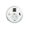 Moduł zasilający 2F21F1G7 z 1x gniazdem Schuko/1xSC (A+A)/1xRJ45/Cat6A/1xHDMI, biały, Kolor: White