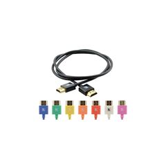 C-HM/HM/PICO/BK-6 Ultra Slim Flexible High Speed kabel HDMI z Ethernetem, 1.8 m, Czarny, Długość: 1.8, Kolor: Black