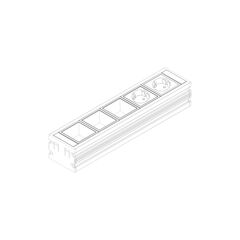 UPD base WW-2P-3E PU1 series modular power supply with 1 outlet and the ability to install 2 modular units