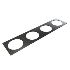 935-PF04B Metal frame for 4 built-in power sockets mounting, black