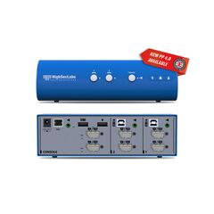 Bezpieczny 2-Portowy Dwugłowicowy Przełącznik KVM DK22PH-N, 2xDP 1.2/HDMI 2.0, USB Typ-A, Gniazdo audio 3.5mm