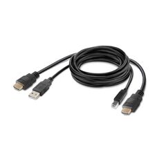 KCHU18 Kabel KVM, HDMI+USB typu A-HDMI+USB typu B, 1,8 m, czarny