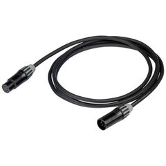 SG DMX5CLU05 Kabel DMX, złącze SEETRONIC XLR męskie-żeńskie, kolor czarny, 5 m, Długość: 5m