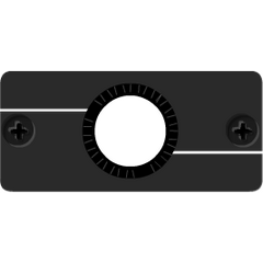 WCP(B) Cable Pass-Through Wall Plate Insert, Black, Single Slot, Colour: Black