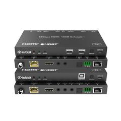 iTrans E100K HDMI 4K60 over HDBaseT extenders (Tx and Rx), 100m for  4K/60Hz. KVM.