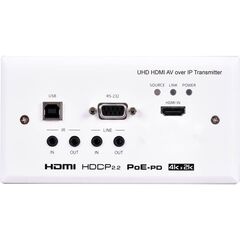 CH-U331HTXWPEU Nadajnik UHD HDMI przez IP z USB/KVM Panel ścienny Extender