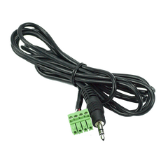 440R2983-06 Kabel audio, 3.5mm stereo jack, 4-pinowy Phoenix, czarny, 1.8m