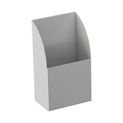 1004100102 Uniform Pencil Holder 07 - W80xD50xH140 mm, montowany na szynie, srebrny, Kolor: Silver