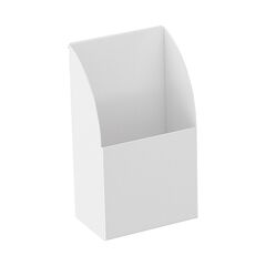 1004100101 Uniform Pencil Holder 07 - W80xD50xH140 mm, rail mounted, white, Colour: White