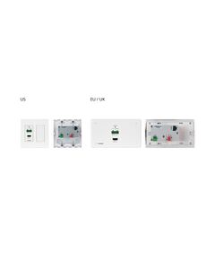 Odbiornik WP-789R/EU-80/86(W) 4K60 4:2:0 HDMI 2-Gang PoE Panel ścienny z RS-232 i IR przez Long-Reach HDBaseT, Wersja: EU 80/86