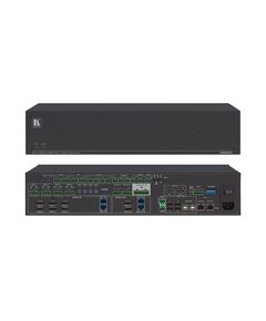 VS-84UT/220V All–in–One Presentation System with 8x4 4K60 4:2:0 HDMI/HDBaseT 2.0 Matrix Switching, Master Room Controller, PoE & Power Amplifier, Version: 220V