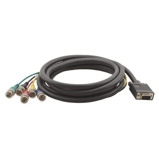 C-GM/5BM-100 VGA to BNC Breakout Cable, 30.5 m, Black, Length: 30.5