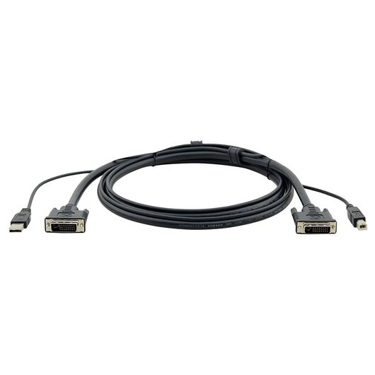 C-KVM/2-6 Kabel KVM DVI-D podwójne łącze i USB, 1,8 m, czarny