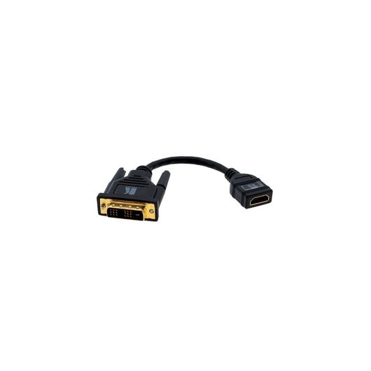 Przewód adapterowy ADC-DM/HF DVI-D (M) do HDMI (F), Wejście męskie DVI-D, Wyjście żeńskie HDMI, Prosty złącz