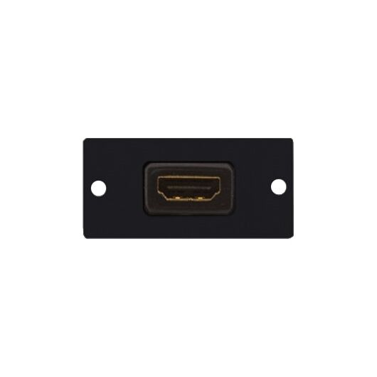 W-H(W-HDMI)(B) Wkładka Panelu Ściennego HDMI, Czarny, Pojedynczy otwór, Kolor: Black