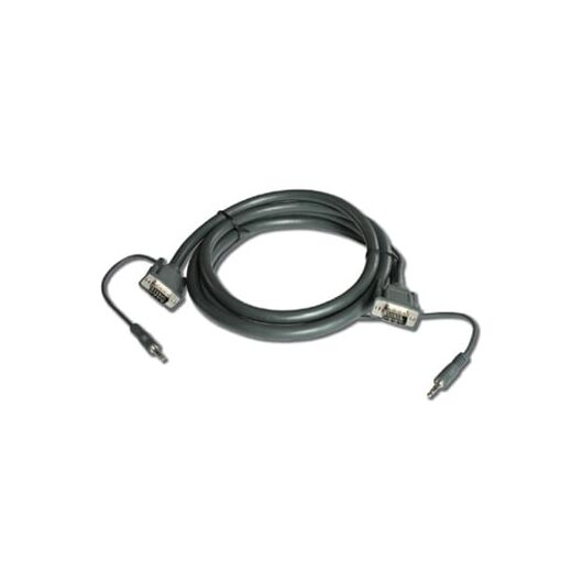 Kabel VGA C-GMA/GMA-25 z dźwiękiem stereo Jack 3.5 mm Mini, 7.6 m, Długość: 7.6, 3 image