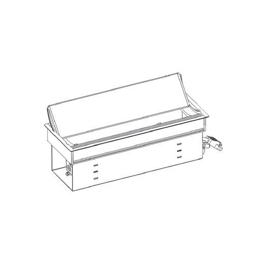 Conference min black L247 Box for power supplies with a hatch