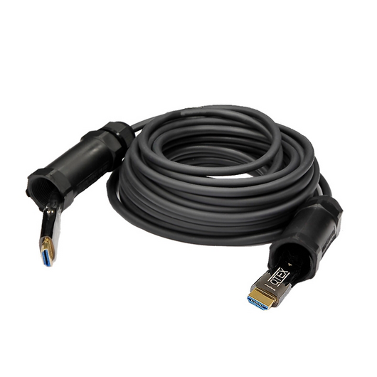 HFOC-100A-40 Opancerzony aktywny hybrydowy kabel HDMI 2.0, 4K60 (męski-męski), 40 m, Długość: 40