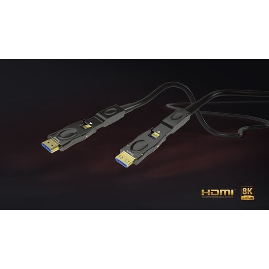 HFOC-300D-25 aktywny hybrydowy kabel HDMI 2.1 8K/120 (męski-męski) ze złączami odłączanymi, 25 m, Długość: 25, 3 image