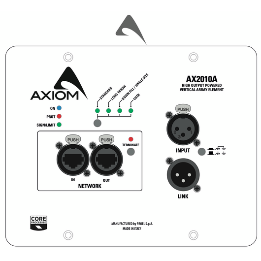 AX2010AWH Dual 10” (260mm), High Output, Powered, CORE Processed, Vertical Array Element, White, Colour: White, 3 image