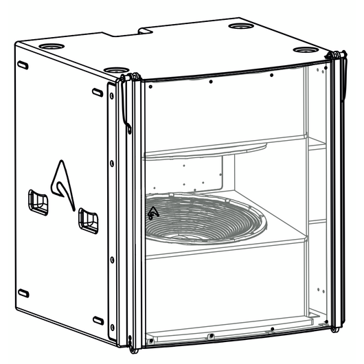 SW36XFPWH Dual 18in Flyable Subwoofer, Manifolded Bandpass, White, Height: 79.5, Colour: White, Frequency Rating: 36Hz to 100Hz (Response), 28Hz to 300Hz (Range), Power Rating: 1800+1800W (Continuous AES Pink Noise, 3600+3600 (Program), 7000+7000W (Peak), 6 image