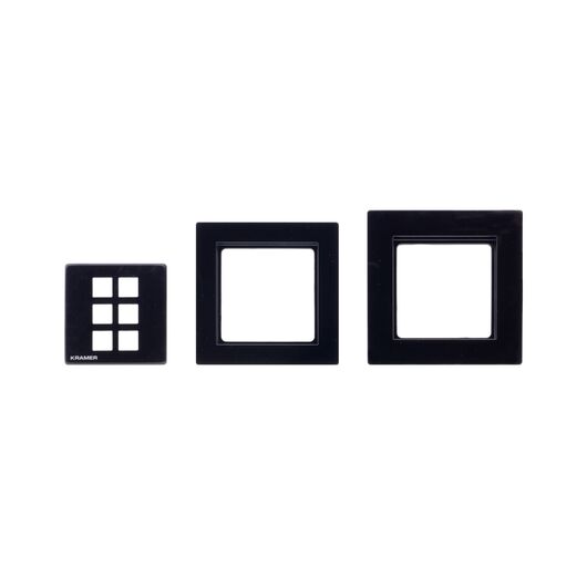 RC-206/306/EU-PANEL(B) Frame and Faceplate Set, Black, For RC-206/RC-306 EU Wall Plate