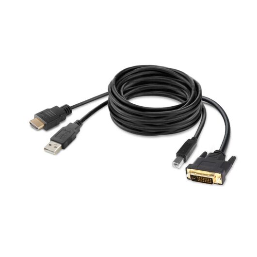 Kabel KCHDU30 KVM, HDMI+USB Typ-A-DVI+USB Typ-B, 3 m, Długość: 3m