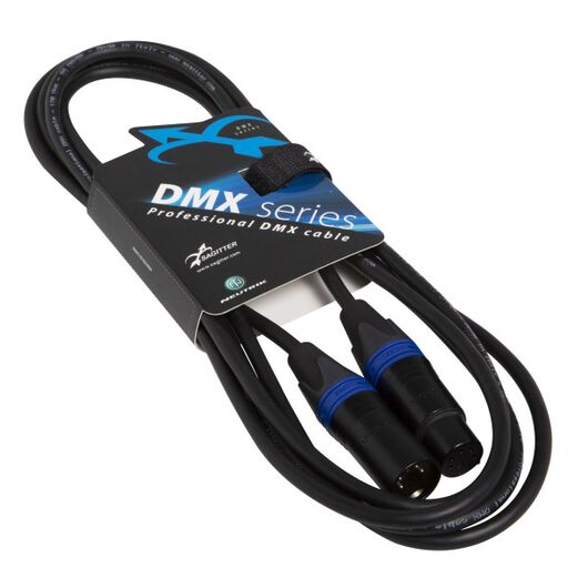 SG DMX5PLU10 DMX Cable, NC5MXXBAG+NC5FXXBAG, Black, 10 m, Length: 10m, 2 image