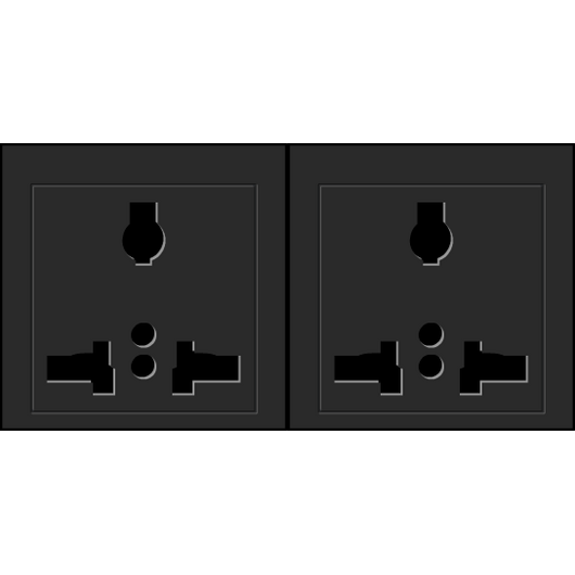 TS-2U Universal Dual Power Socket, TS Universal, 2xSocket, Version: Universal