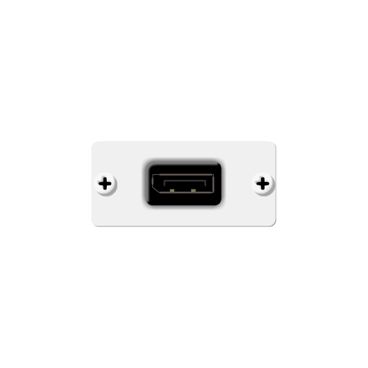 Wkładka DisplayPort do panelu ściennego W-DP(W), biała, pojedynczy slot, Kolor: White