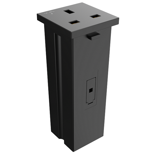 MP-GB(B) United Kingdom Power Socket, Black, Colour: Black, 2 image