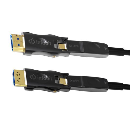 AOC-HDMI-DD05L HDMI 2.0 4K60 AOC cable, Type D to D with detachable connectors, iLock version, 5m, Length: 5m