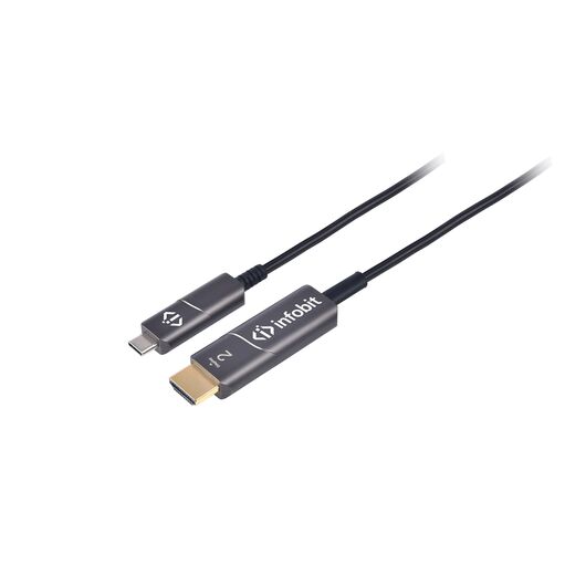 AOC-CHDMI-05 Active Fiber Optical Cable, 5m, 4K60, USB-C to HDMI, Length: 5m, 3 image