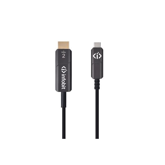 AOC-CHDMI-25 Active Fiber Optical Cable, 25m, 4K60, USB-C to HDMI, Length: 25m