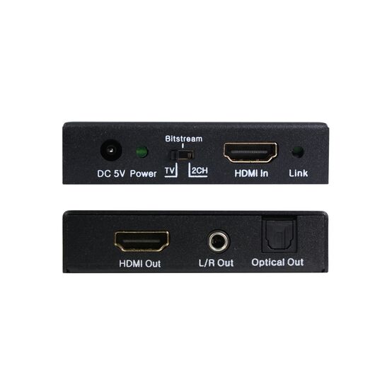 iTrans AD01 Audio Extractor, 4K60 HDMI , De-Embedder, with HDCP 2.2, L/R and Optical Out, 2 image