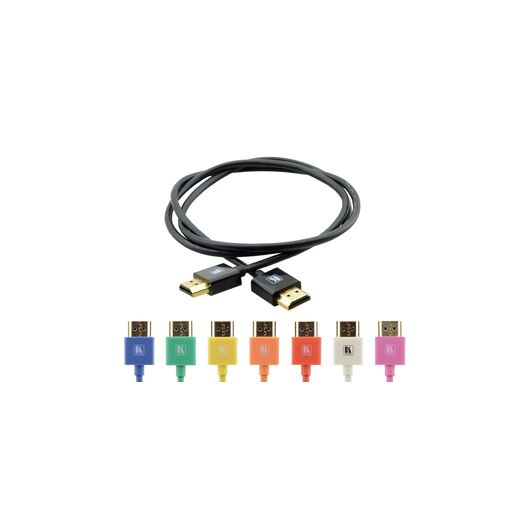 C-HM/HM/PICO/OR-3 Ultra Slim Flexible High Speed kabel HDMI z Ethernetem, 0.9 m, pomarańczowy, Długość: 0.9, Kolor: Orange