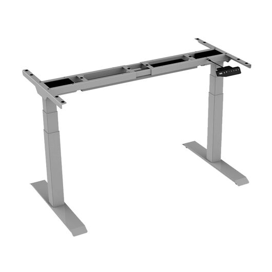 BSSD-L10-18/24 G Dwusilnikowy stelaż biurka elektrycznego Sit-Stand, 3-stopniowy, szary, Wysokość: 58 to 123cm, Kolor: Grey