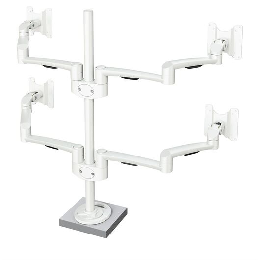 4181503001 Hold Advanced Monitor Arm 30 - System ramion do monitorów, 4x4 kg, montaż na przelotkę, biały, Kolor: White