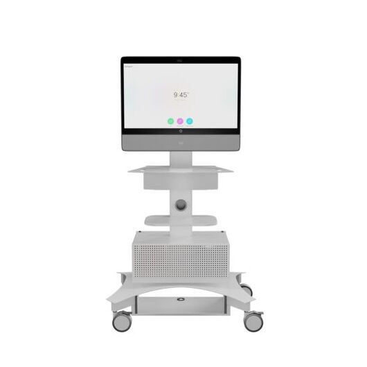 TMP-200 Telemedicine Cart, White, 93.9cm (Single Display)/81.2cm (Dual Display)