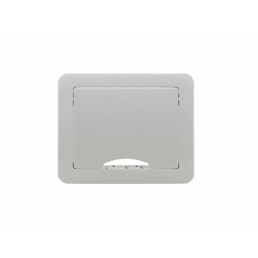 TBUS-1N(BC) Table Top Enclosure, Silver Sand Blasted Anodized Aluminium, Retractable Lid, Colour: Silver