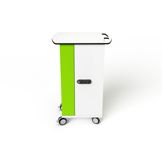 CHRGTUC-TB-20-K Charging Cart, White/Green, 11", UK, 20 iPad & Tablets with Key Locks, Plug Type: Uk, 2 image